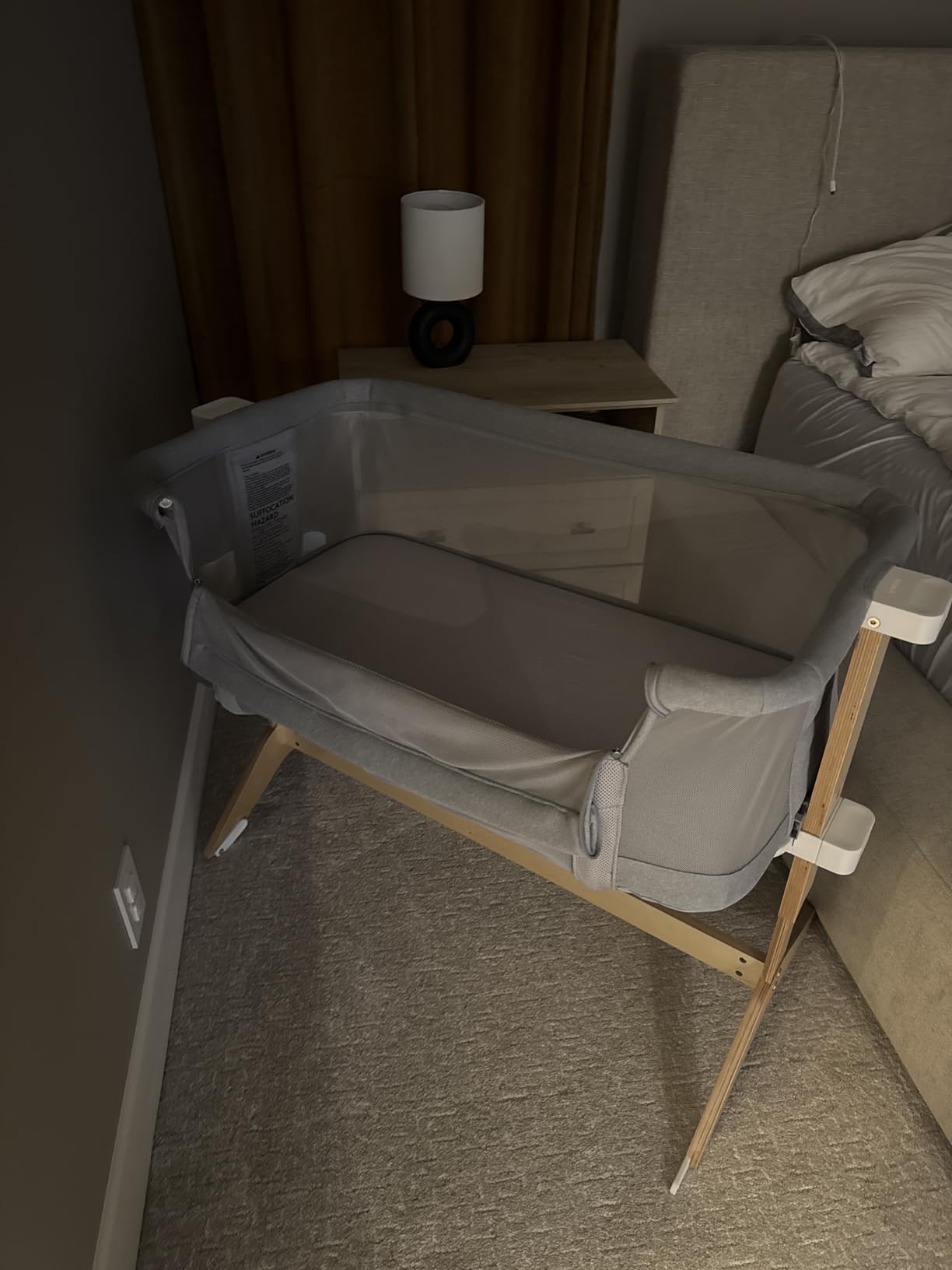 Newton Baby Essential Bassinet, Breathable & Washable - Grey | Baby Bassinet, Breathable, Washable, Portable Design, Mesh Walls, Built-in Storage Shelf, Bedside Sleeper customer photo 2
