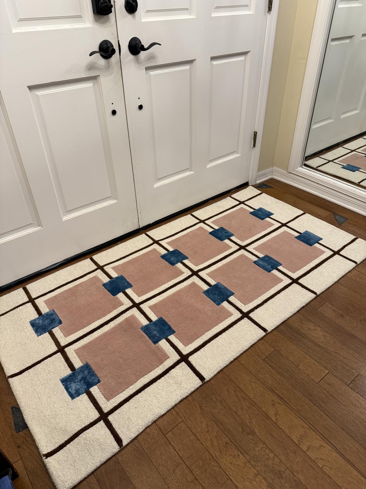 Greer Hand-Tufted Wool & Silk Area Rug - 6x9 Ft, Taupe & Olive Geometric Design, Handmade Carpet with Durable Cotton Backing for Living Room, Bedroom, Nursery, Hallway & Stylish Home Décor customer photo 2