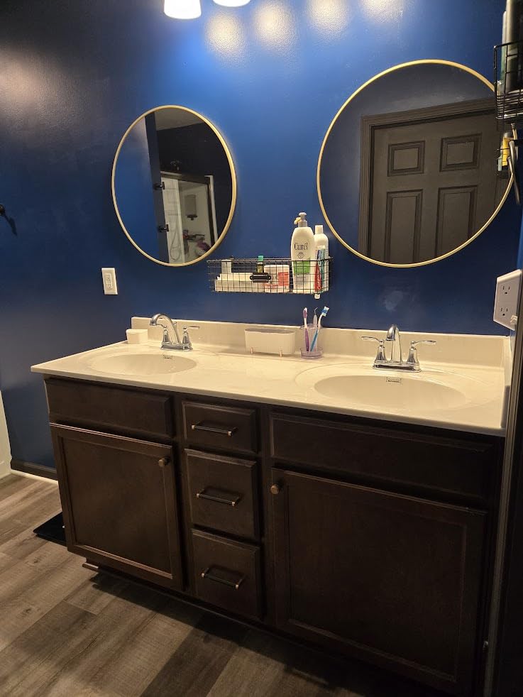HARRITPURE 48 Inch Round Mirror Black Circle Bathroom Mirror customer photo 1