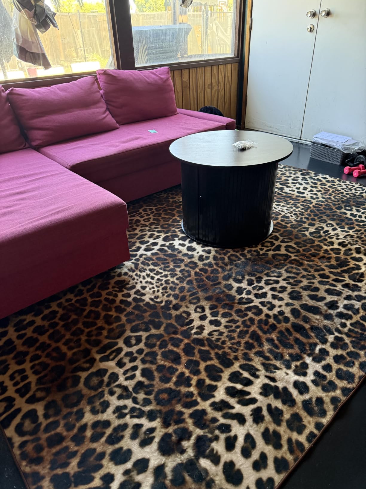 DweIke Cow Print Rug 8x10 – Brown Faux Cowhide Rugs, Washable Soft Non-Slip Stain Resistant Animal Cow Hide Carpet for Living Room Bedroom Dining Room Office, Western Home Decor customer photo 2