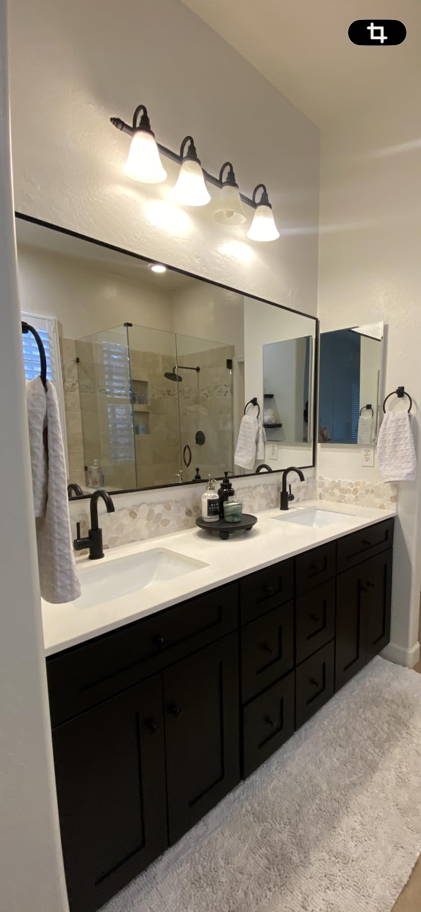 TETOTE Brushed Nickel Bathroom Mirror 24