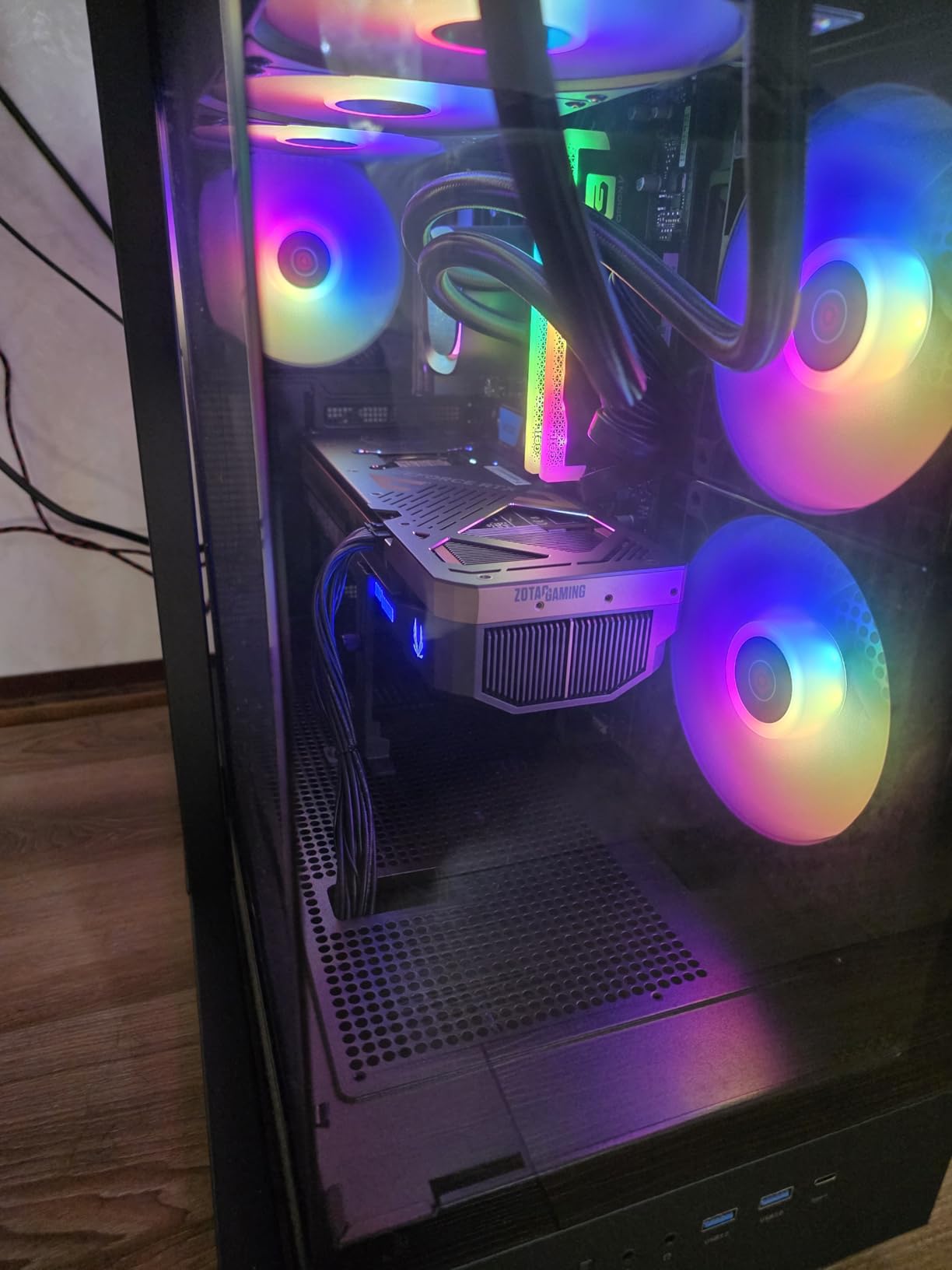 Skytech Gaming Azure 3 Desktop PC, Ryzen 7 9800X3D 4.7 GHz (5.2 GHz), NVIDIA RTX 5080 16GB, 2TB NVMe SSD, 32GB DDR5 RAM 6000 RGB, 850W Gold ATX 3 PSU, 360mm ARGB AIO, Wi-Fi, Win 11 customer photo 2