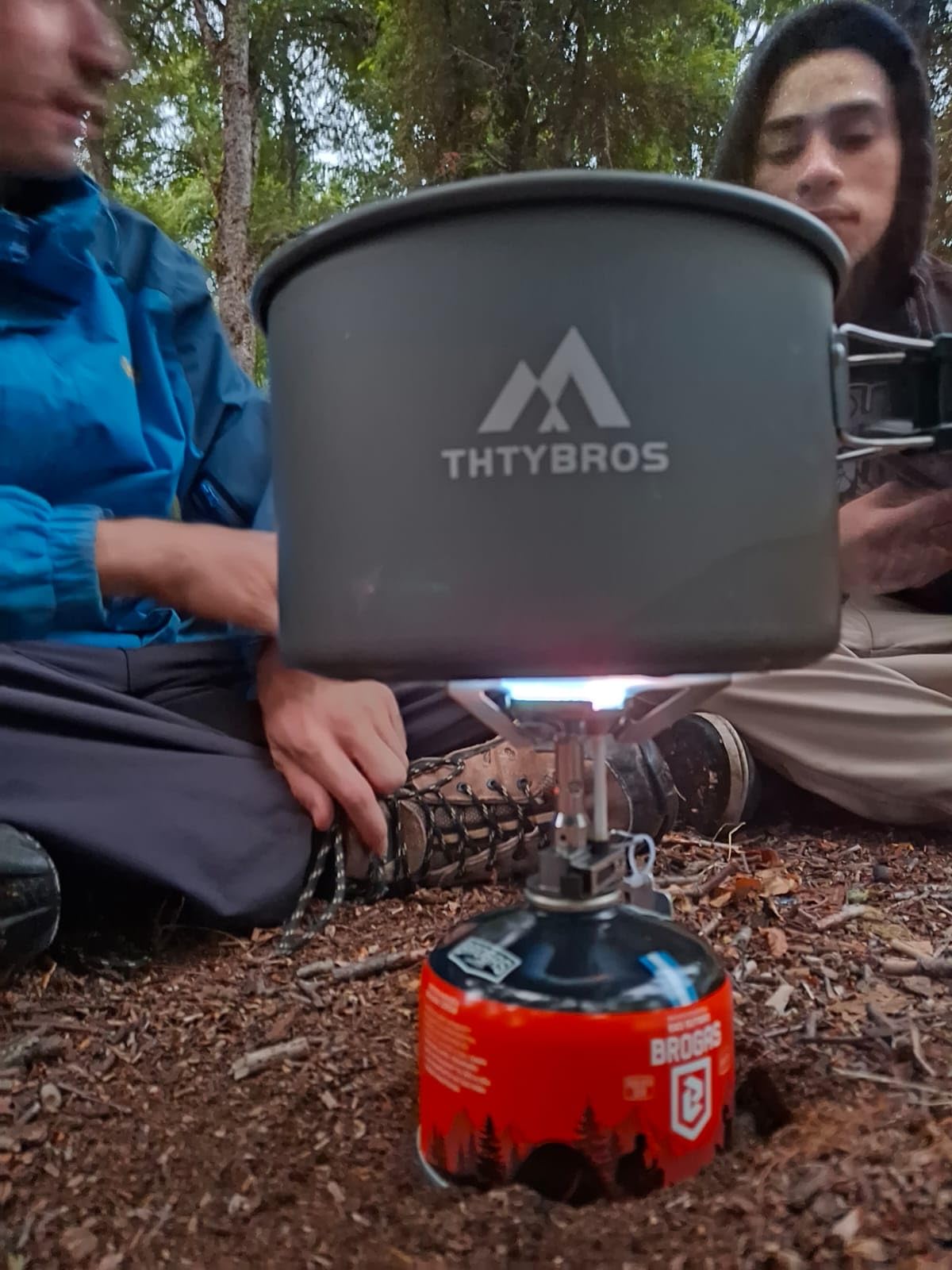 THTYBROS 27pcs Camping Cooking Set for 2-4 People, Portable Cookware Set with Kettle, Pots & Pans, Stainless Steel Utensils, Plates, Dishware for Backpacking, Picnic, Outdoor Adventures customer photo 2