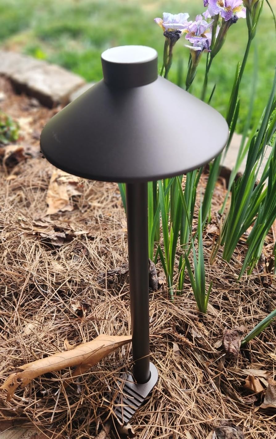 PARTPHONER Low Voltage Landscape Lighting 12-Pack, Aluminum 12V Pathway Lights with G4 Bulbs, Waterproof Oil Rubbed Bronze Color Wired Path Lights with Connectors for Walkway Yard Garden customer photo 2