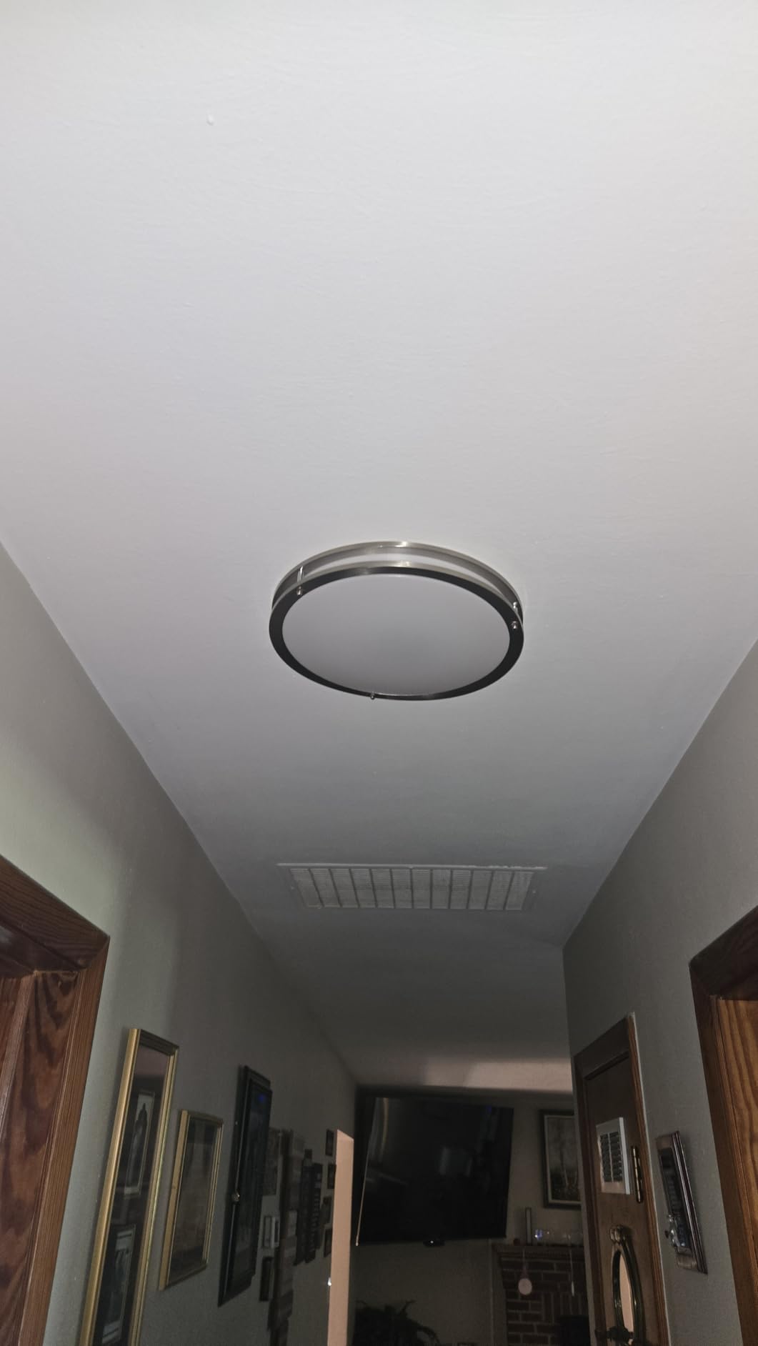 libtit 13-Inch Flush Mount Ceiling Lights, Dimmable 3000K-6500K Adjustable LED Ceiling Light, 24W Round Slim Light Fixture, Brushed Nickel for Kitchen, Bedroom, Bathroom, Hallway-ETL Listed customer photo 1