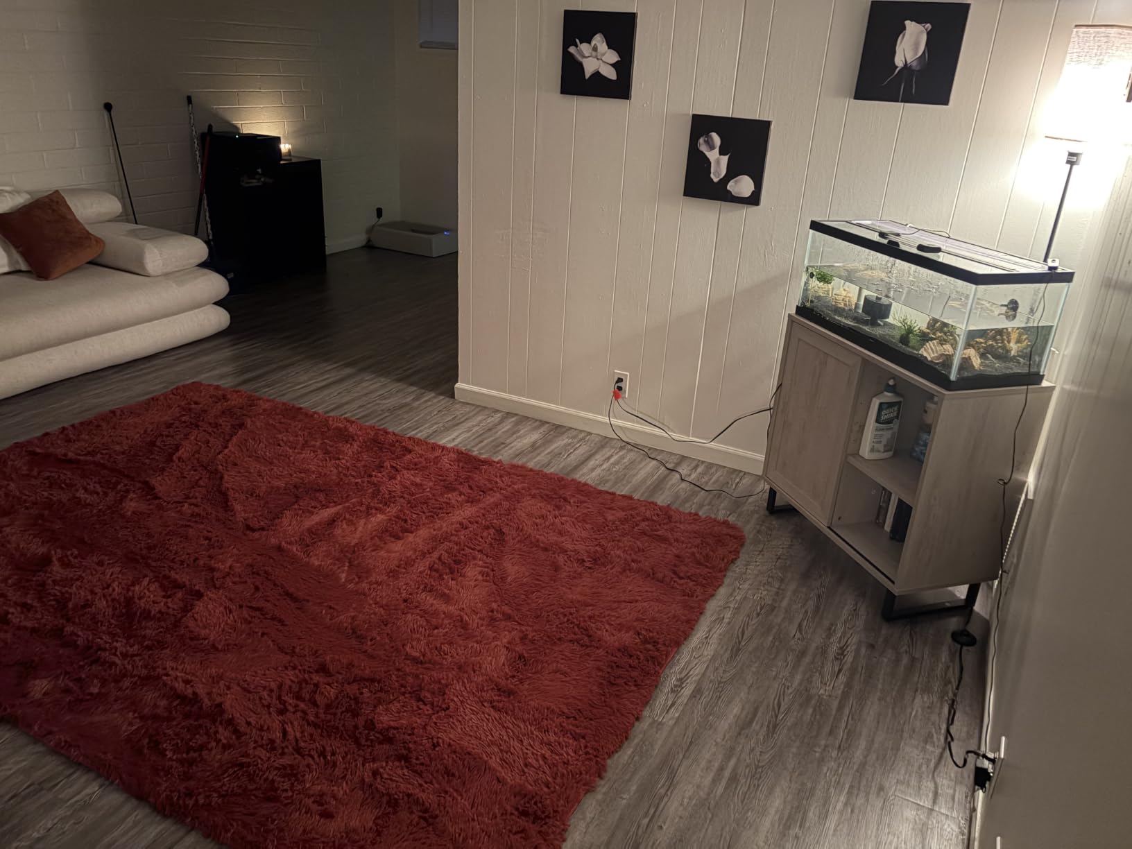 Amdrebio Burnt Orange Shag Plush Large Area Rug 6x9 for Living Room Bedroom customer photo 1