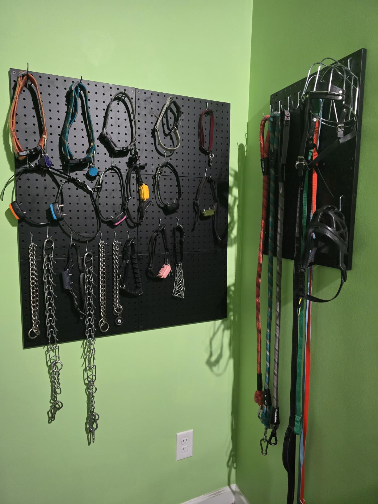 Heavy Duty Peg Board, 4 Pack Metal Pegboard Panels with 50 Hooks | Black Pegboard Organizer - Heavy Duty Wall Mount Storage System for Garage Tools, Workbench, Office & Home Organization customer photo 2