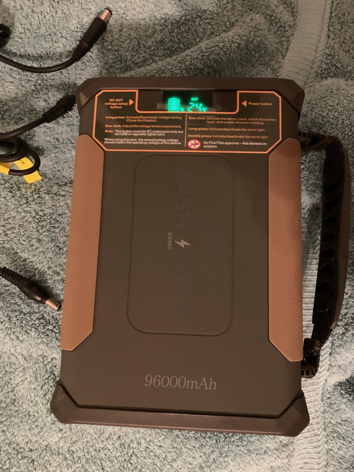 EASYLONGER CPAP Battery Backup ES960 PRO, 297.6Wh LiFePO4 Battery Pack customer photo 2