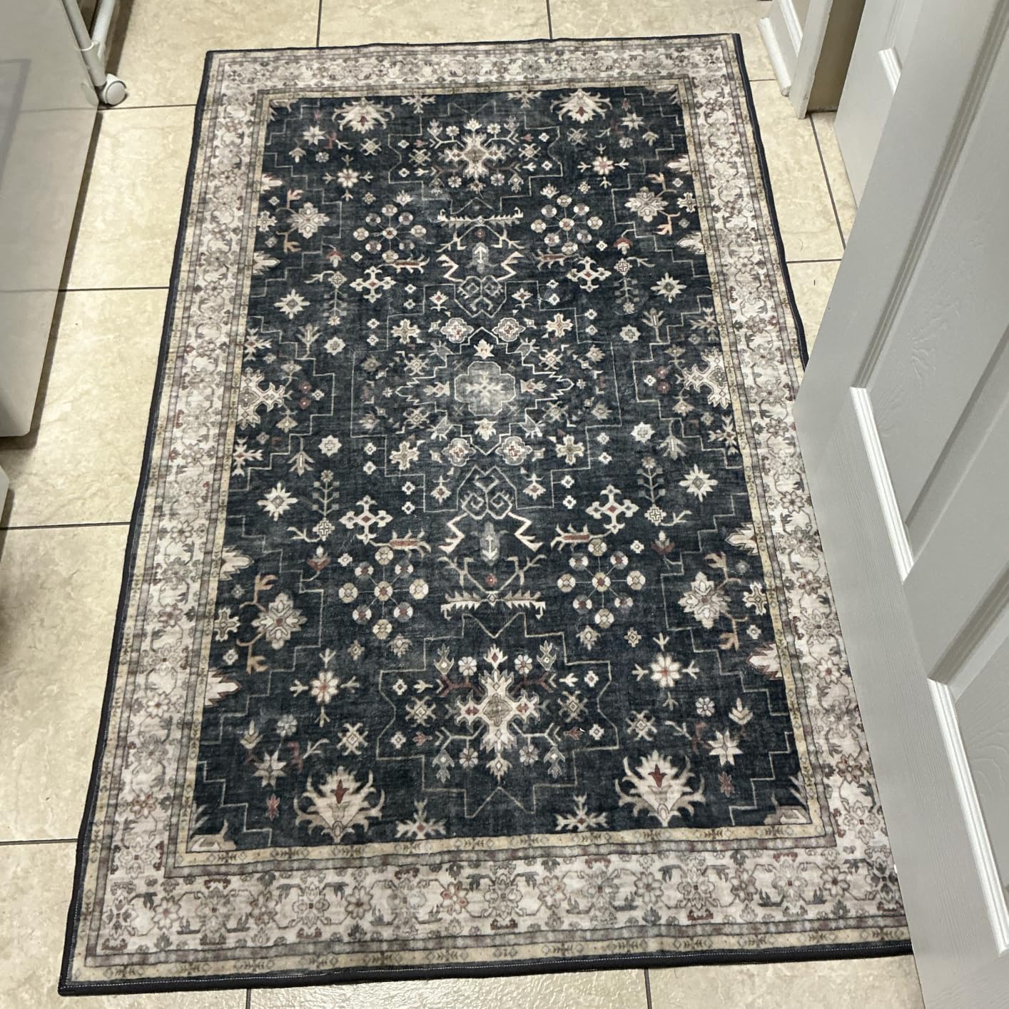 Hazo Haus Oriental 8x10 Large Area Rugs for Living Room - Burgundy Rug for Bedroom Under Bed, Dining Room Under Kitchen Table, Washable Soft Non Slip Unique Indoor Décor customer photo 1