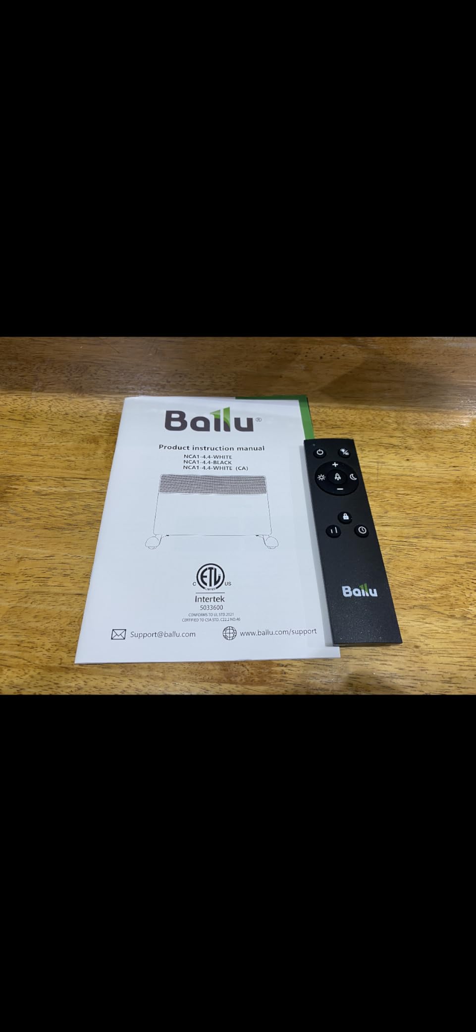 Ballu Mica Infrared Space Heater Indoor Use,Large Room Panel Heater with Programmable Thermostat,WiFi App Control,Portable Stand or Wall Mount,Energy Efficient Smart Quiet Heater,Work with Alexa,White customer photo 2