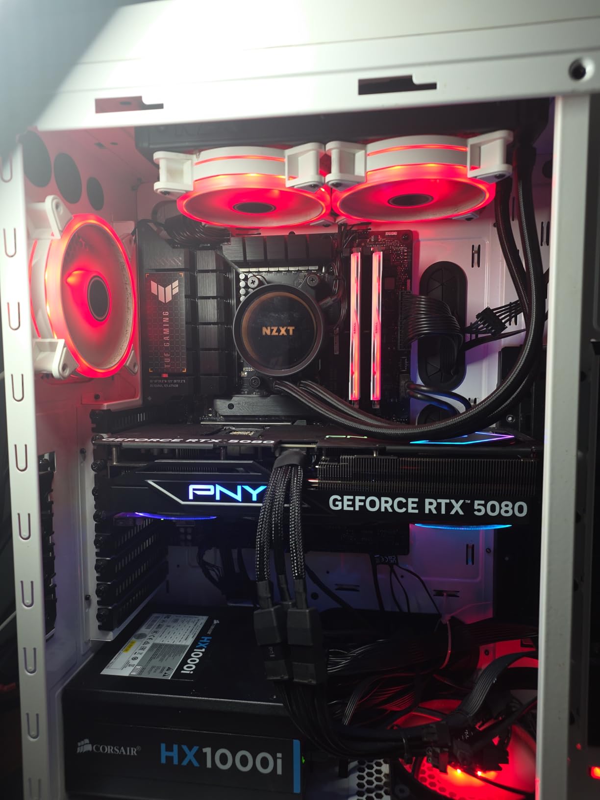 MUSETEX ATX PC Case 7 PWM ARGB Fans Pre-Installed, Type-C Mid Tower Computer Case with Full-View Dual Tempered Glass, Gaming PC Case, Black(K2) customer photo 2