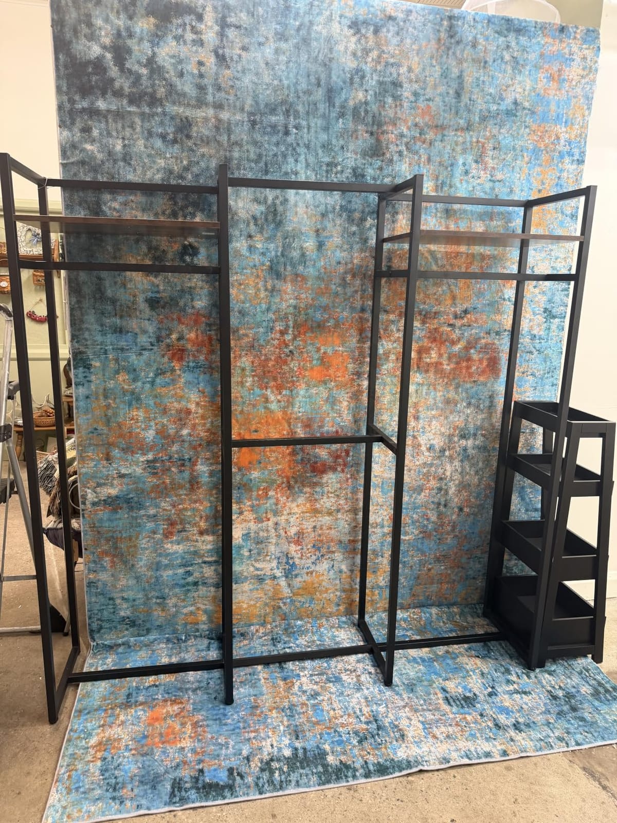 RELEANY Washable 8'x10' Abstract Area Rug for Living Room Black Gold customer photo 1