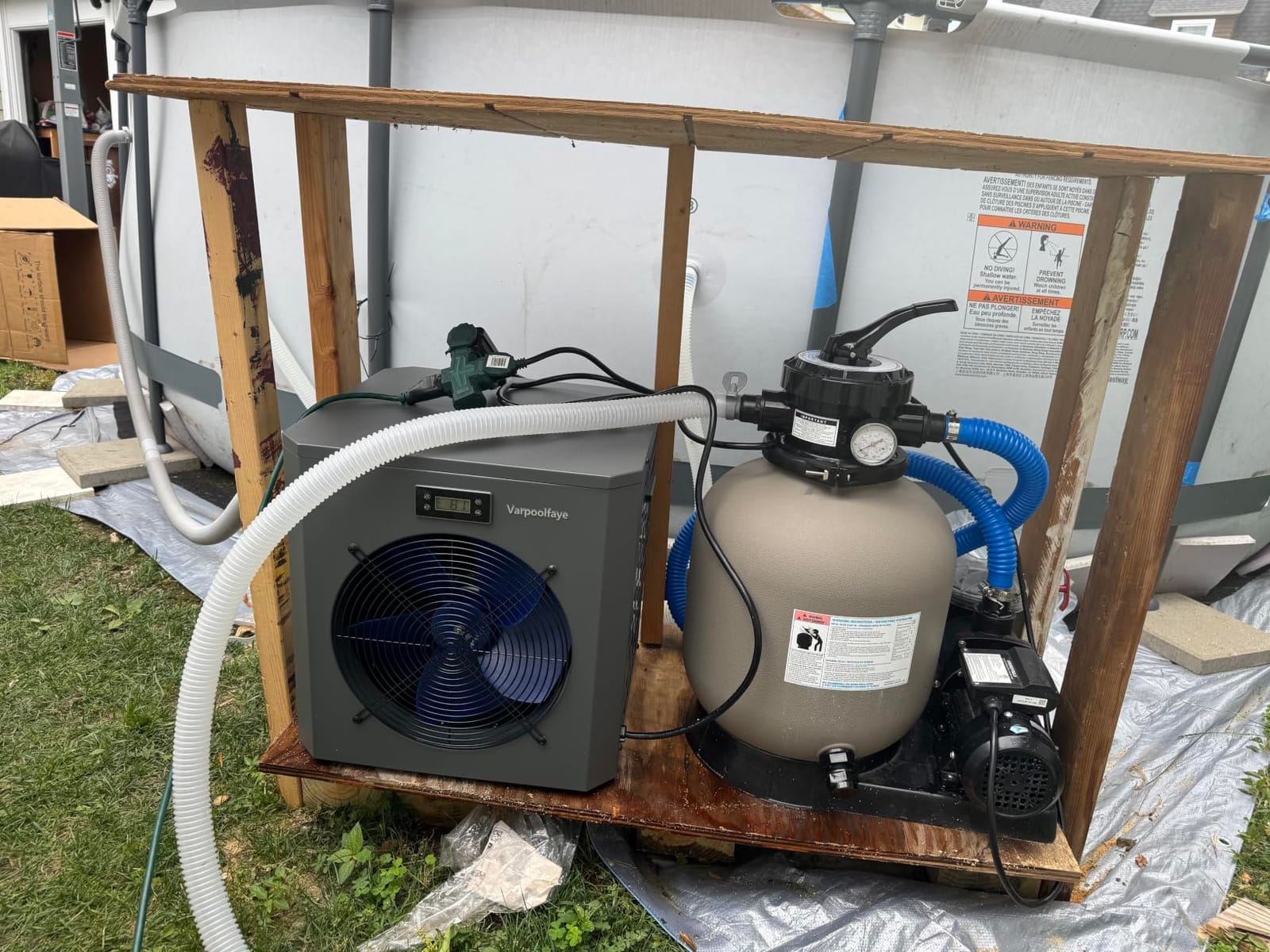 120,000 Btu Inverter Pool Heat Pump for Inground Pools 220V customer photo 2