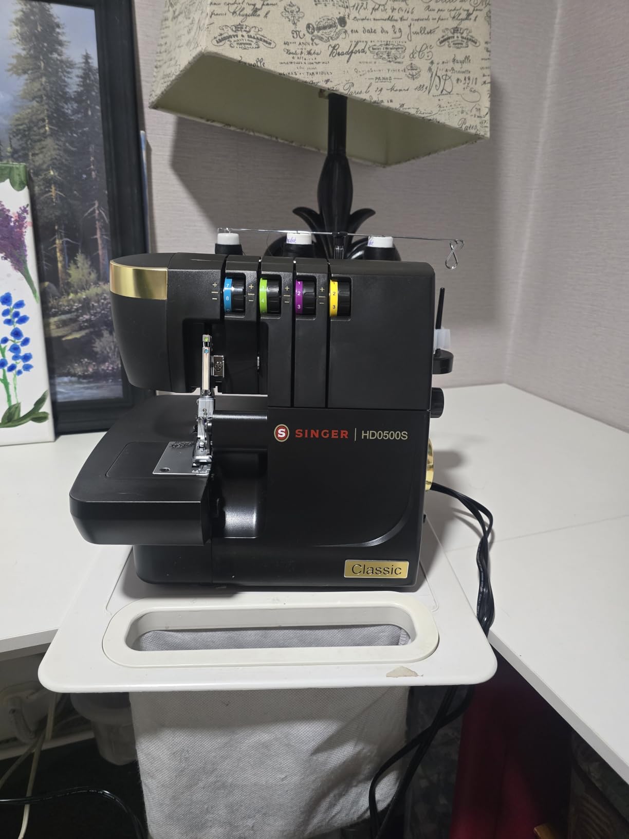 SINGER® HD0500S Heavy Duty Serger Overlock Machine, 2-3-4 Thread, Black customer photo 1