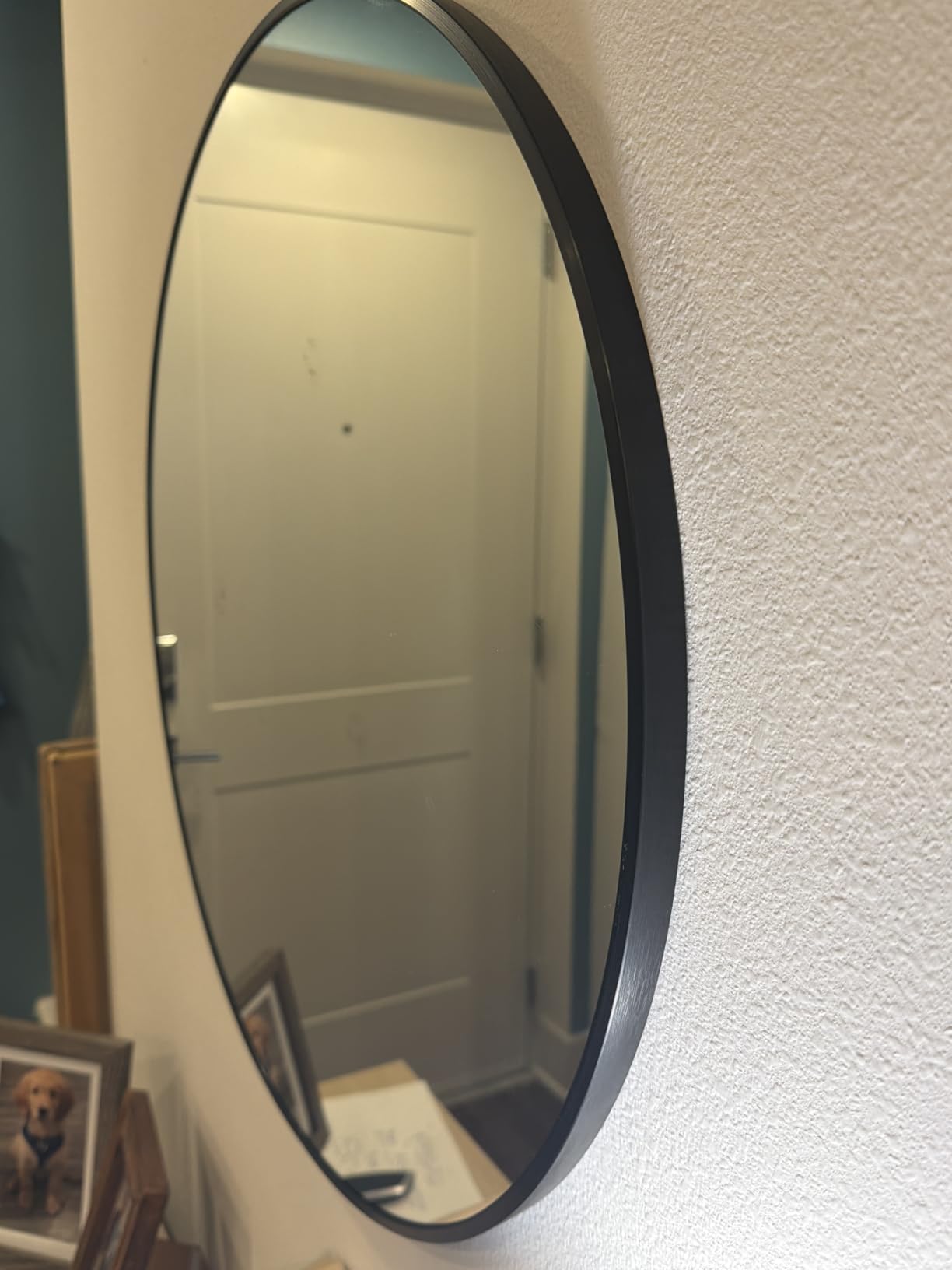 Bathroom Mirror for Wall, 30x20 Inch Arched Mirror, Matte Gold Metal Framed Bathroom Vanity Mirrors for Restroom Farmhouse, Anti-Rust, Tempered Glass, Hanging or Leaning customer photo 1