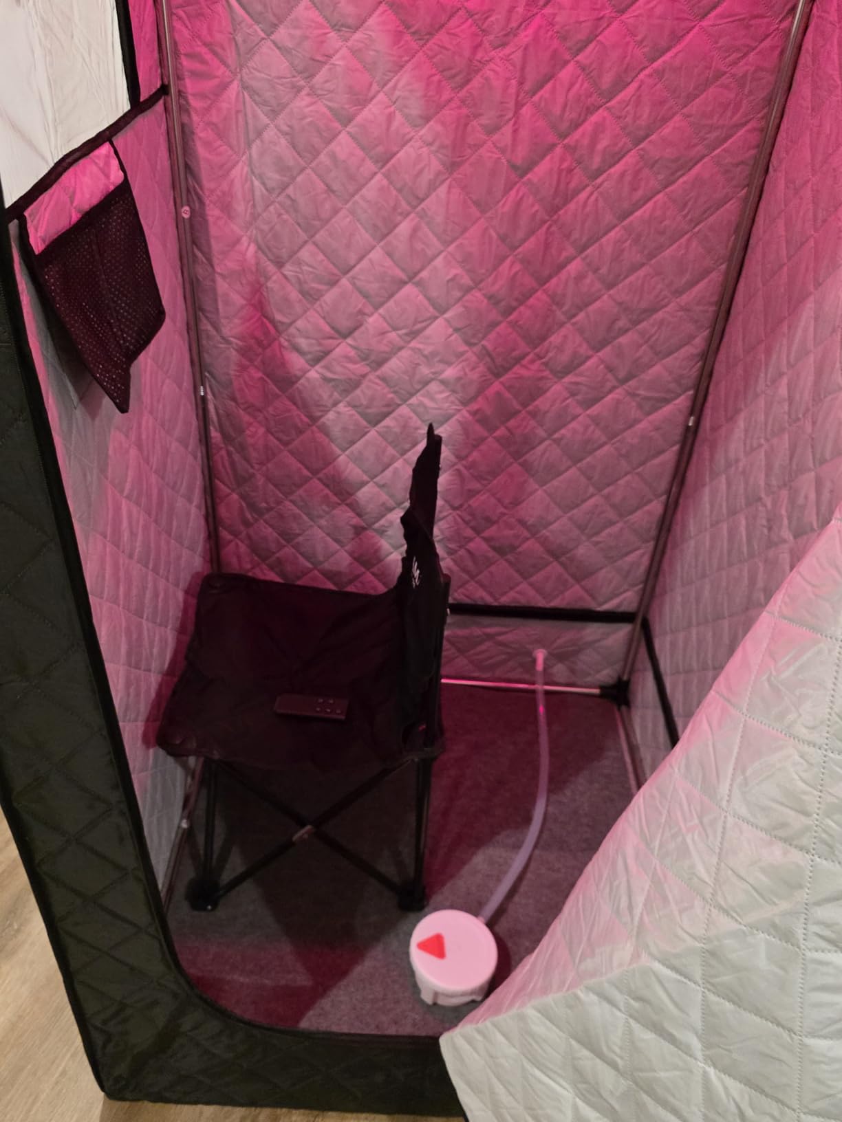 Portable Infrared Sauna Box for Home, 3L 1400W Steam Sauna Tent, 660nm Red Light, Remote Control, Folding Chair, 15 Levels, 99-Min Timer customer photo 2