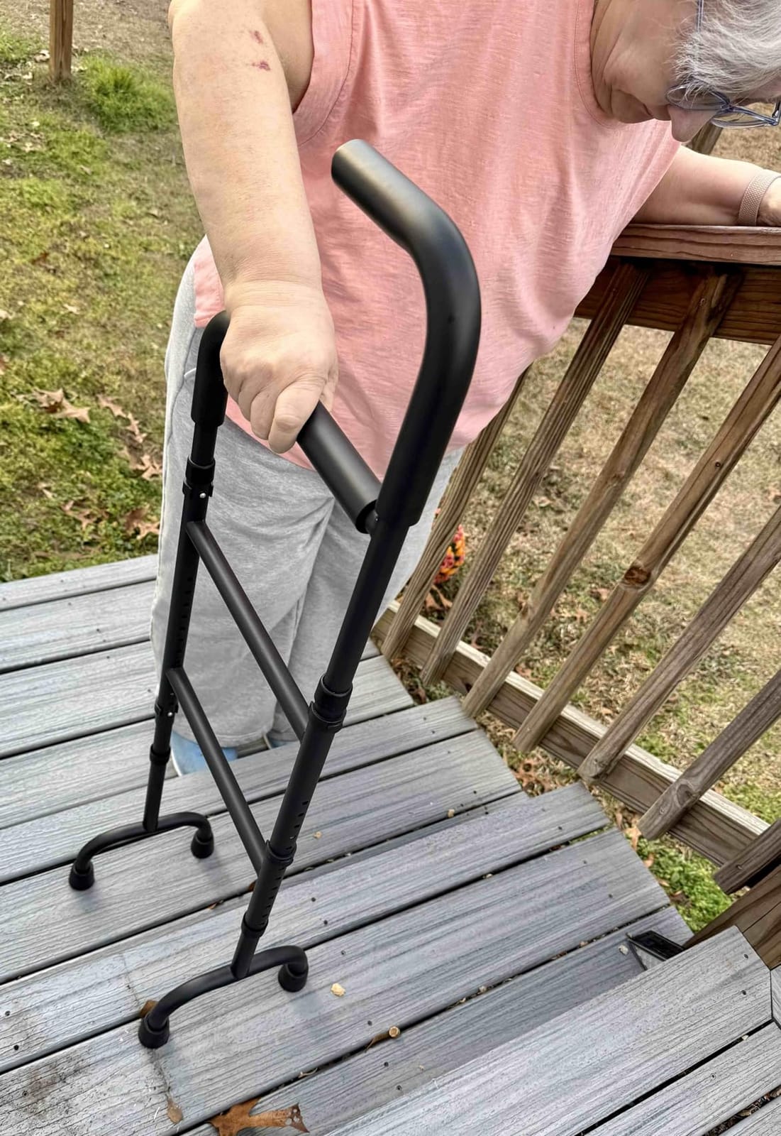 20-Level Adjustable Stair Climbing Assist Cane customer photo 2