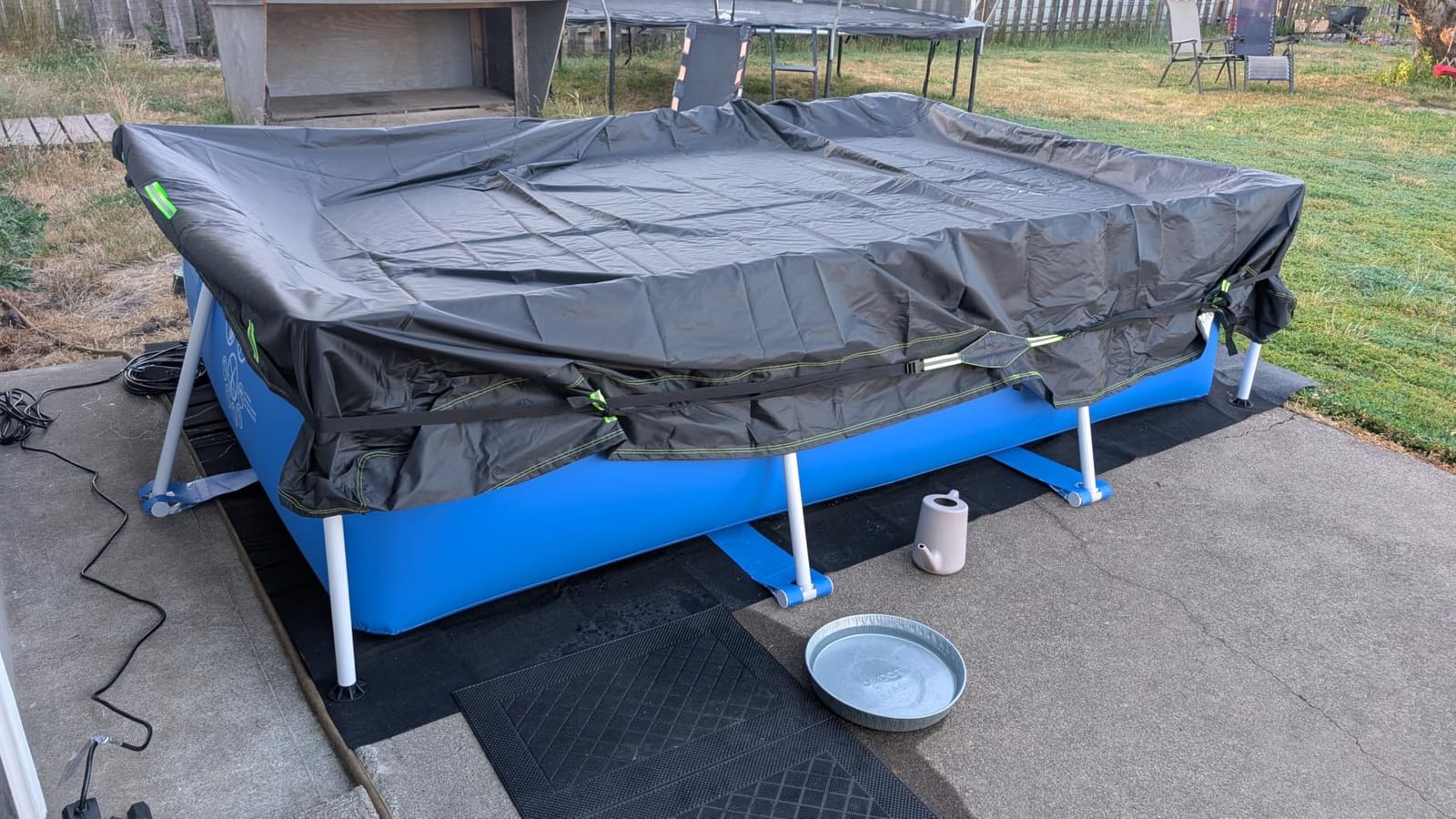 UIRWAY 18 Ft Winter Round Pool Cover with Reflective Strips, Premium Fabric customer photo 2