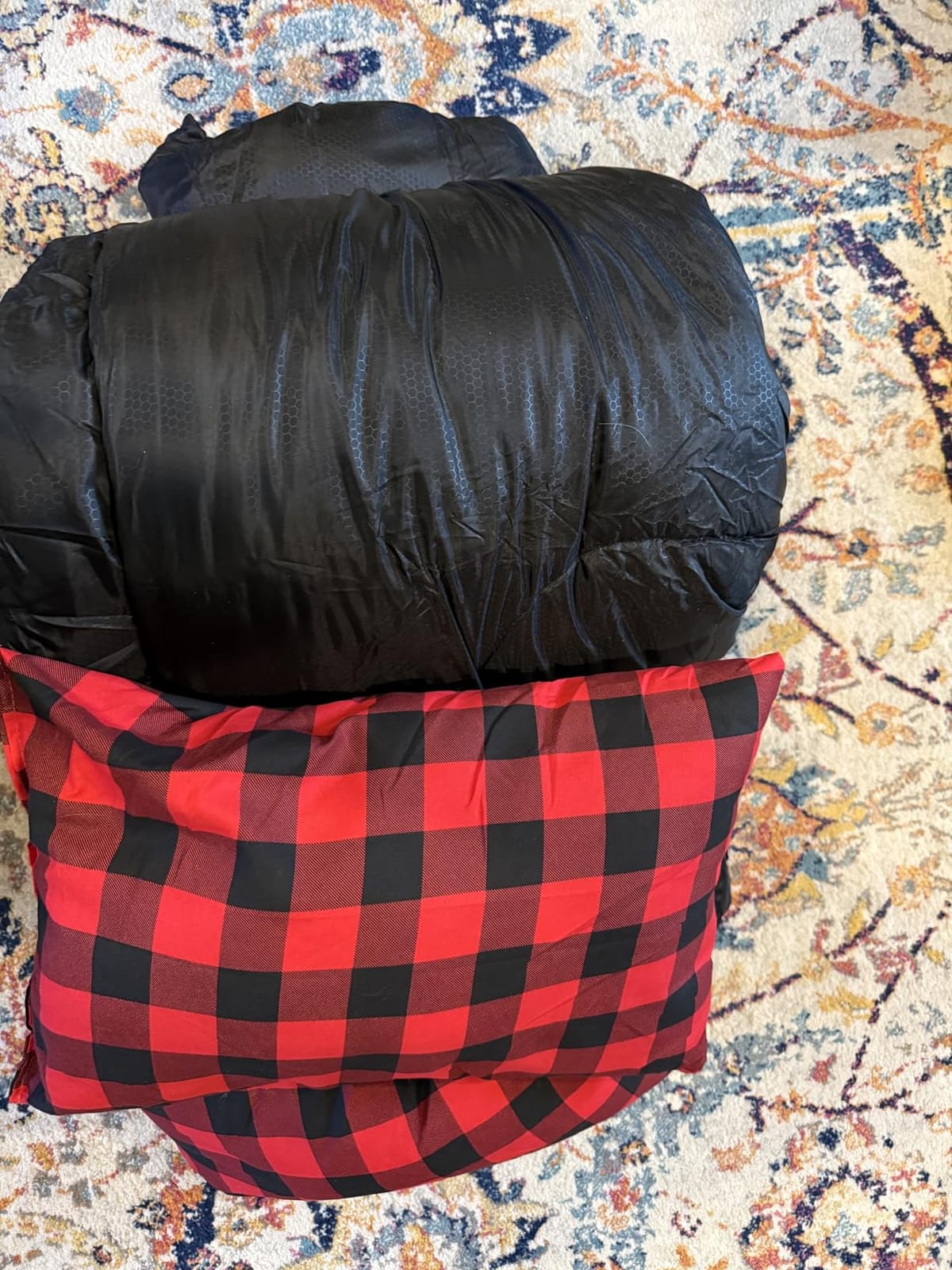 Swtmerry Double Sleeping Bag for Adults with 2 Pillows, Big&Tall XL Queen Size Sleeping Bag for 2 Person, Waterproof 2 Person Sleeping Bags for 3 Seasons,Cold Weather&Warm,Camping,Hiking & Backpacking customer photo 1