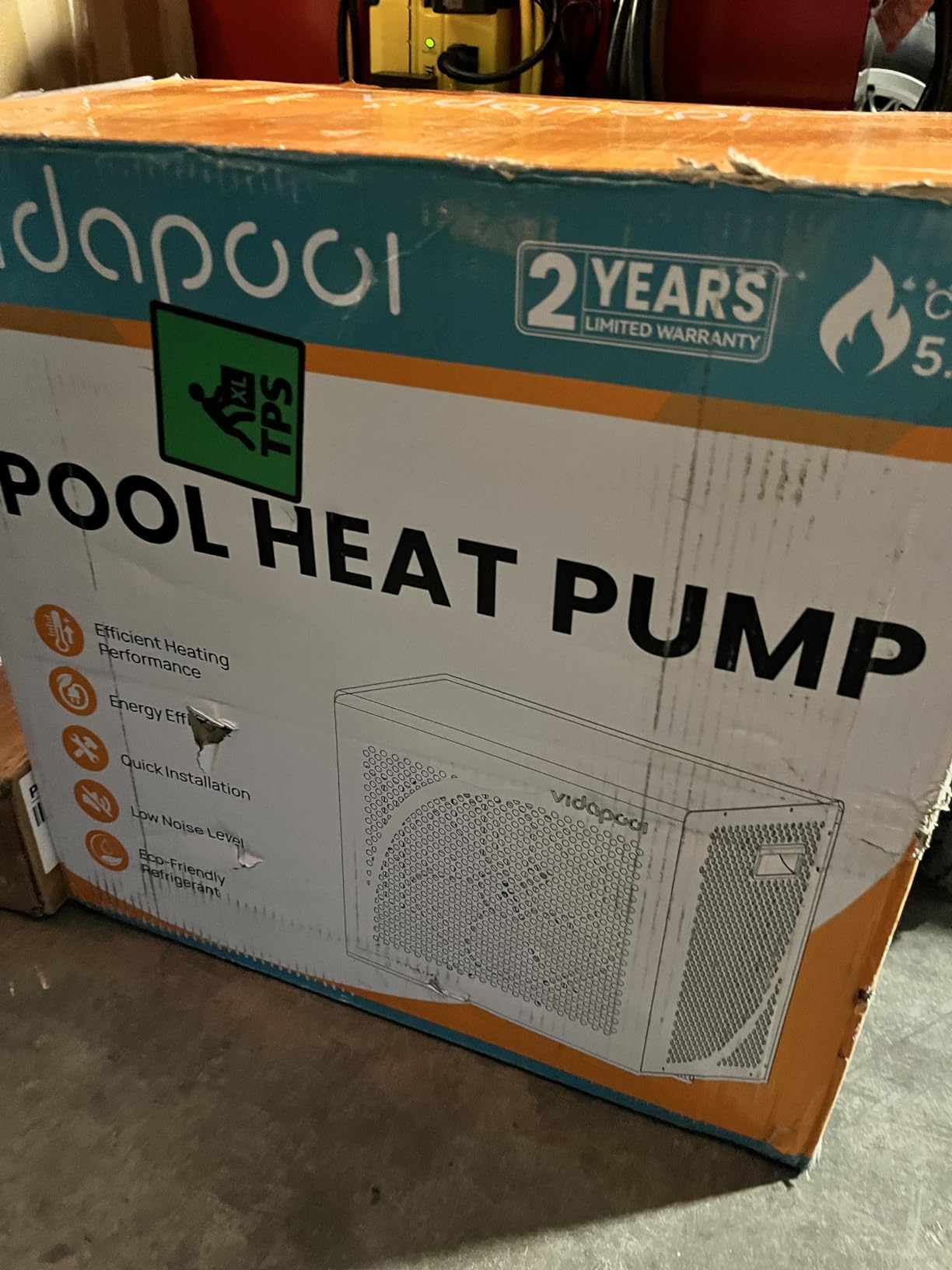 75,000 BTU Inverter Swimming Pool Heat Pump for Above Ground and Inground Pool, Smart WiFi Control Electric Pool Heater customer photo 1