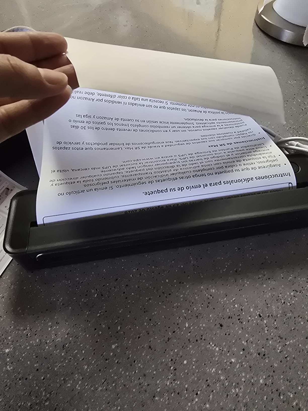 D90E Inkless Portable Thermal Printer with Case – 8.5
