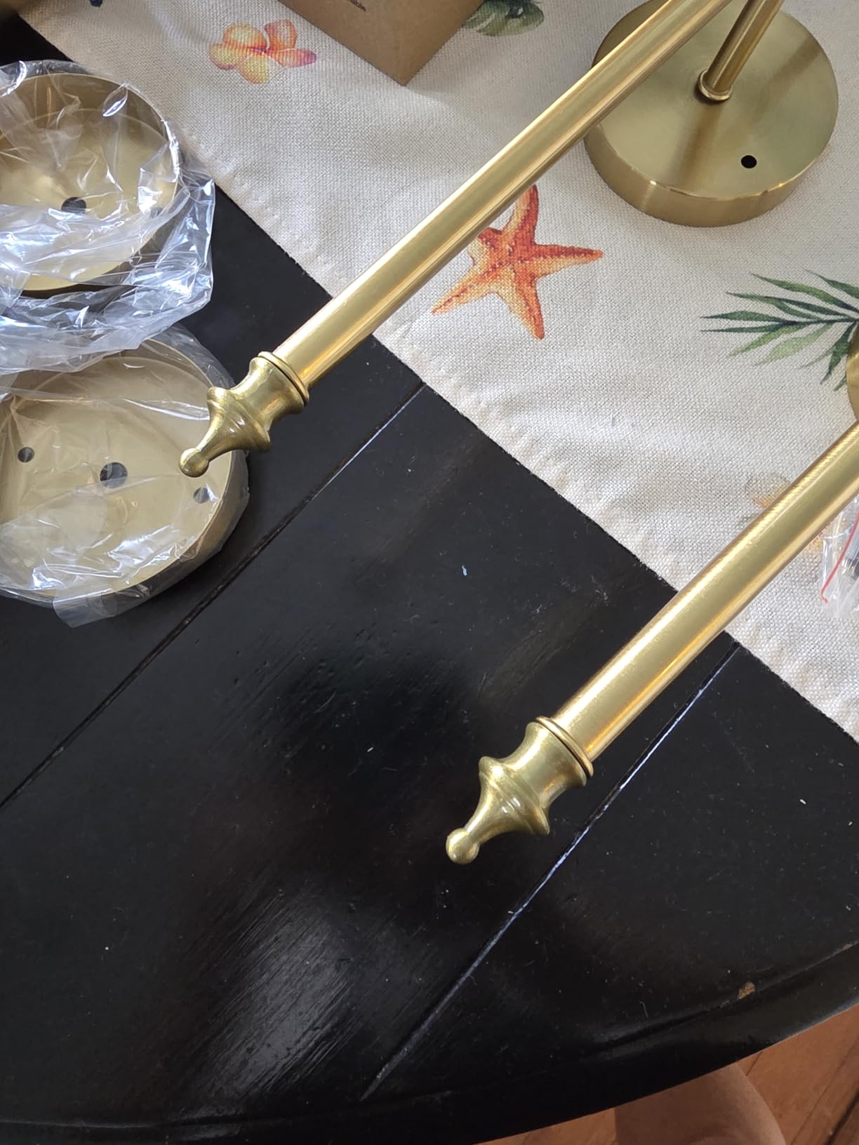 Brightown Battery Operated Wall Sconces Set of Two,Gold Sconces Wall Decor customer photo 1