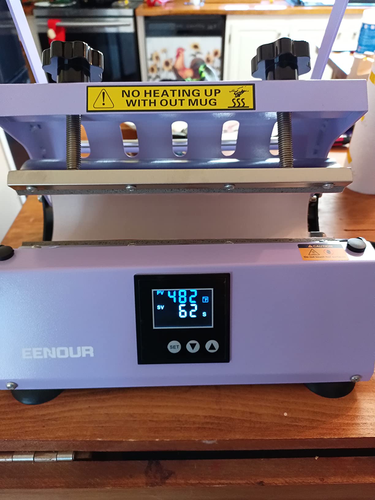 EENOUR Auto Tumbler Heat Press Machine, Automatic Rotating Tumbler Press, Pressure Setting Mug Press for Seamless Print, Even Heating Cup Press, for 11-32oz Sublimation Tumblers, Mugs, Glasses customer photo 2