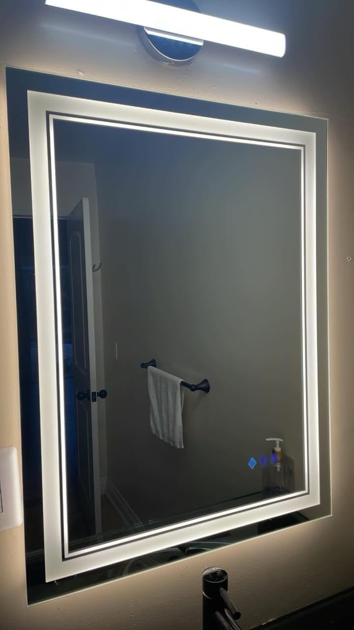LED Bathroom Mirror, 24x32 Inch Vanity Mirror with Lights customer photo 2