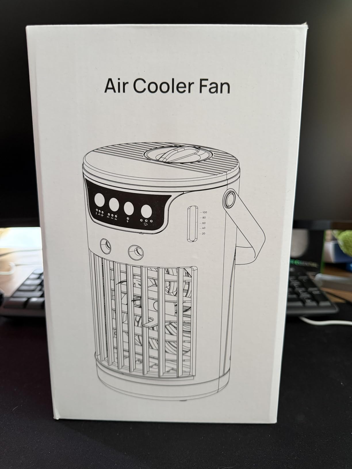 Portable Air Conditioners, Personal Evaporative Air Cooler 1200ML with Ice Cooling Mist Fans That Blow Cold Air Like AC Mini AC Unit for Bedroom, Home Office Desk and Car RV (Ivory White) customer photo 1