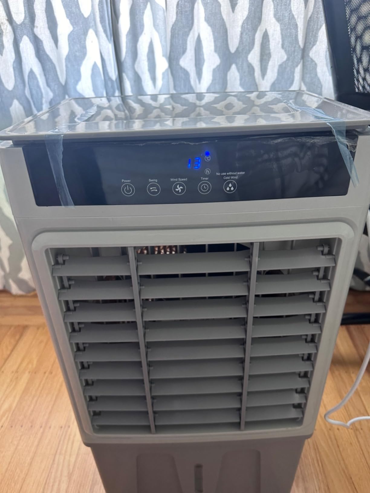 Swamp Cooler, 3600CFM Evaporative Cooler with 8.1 Gal Water Tank, 3 in 1 Portable Air Conditioners for Room No Window, 100° Swing, 7H Timer, 4 Ice Box for Home, Garage, Large, Outdoor, White customer photo 2