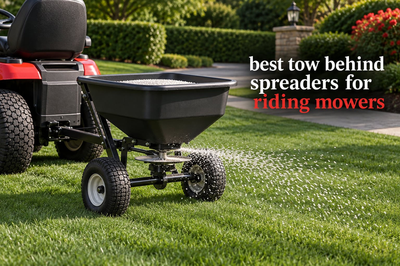 best tow behind spreaders for riding mowers