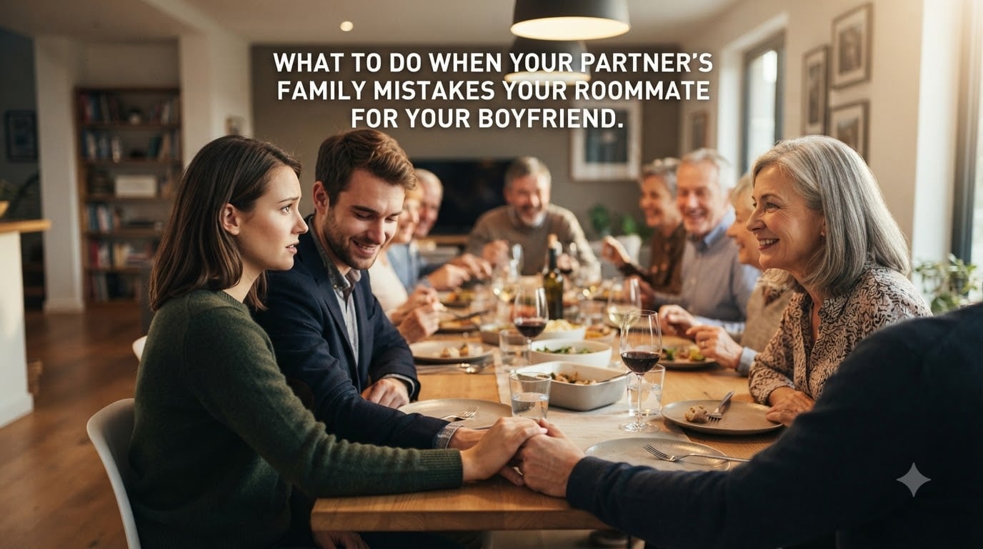 What to do when your partner's family mistakes your roommate for your boyfriend