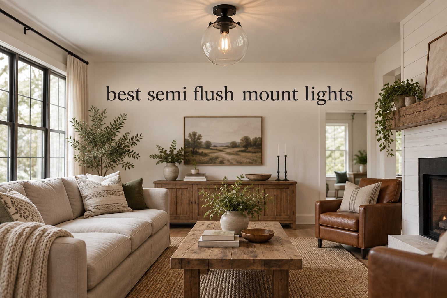 best semi flush mount lights