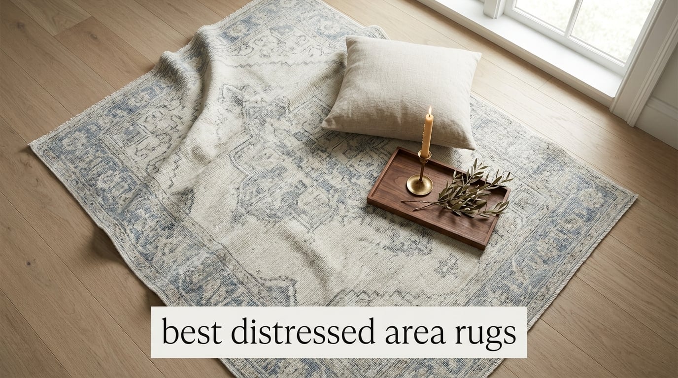 best distressed area rugs