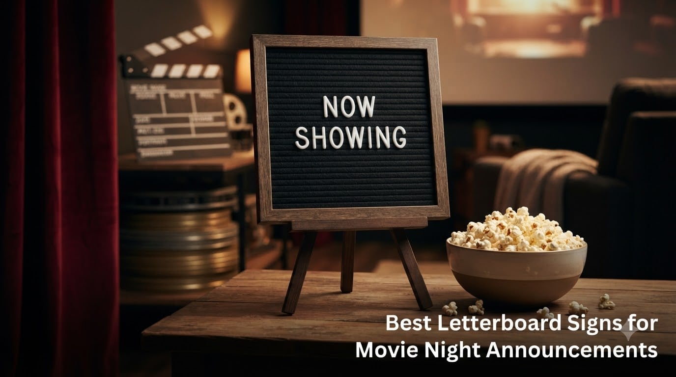Best Letterboard Signs for Movie Night Announcements