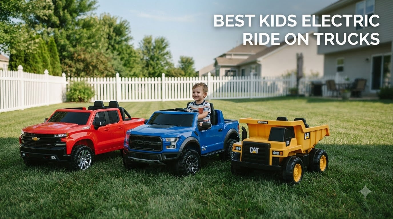 best kids electric ride on trucks