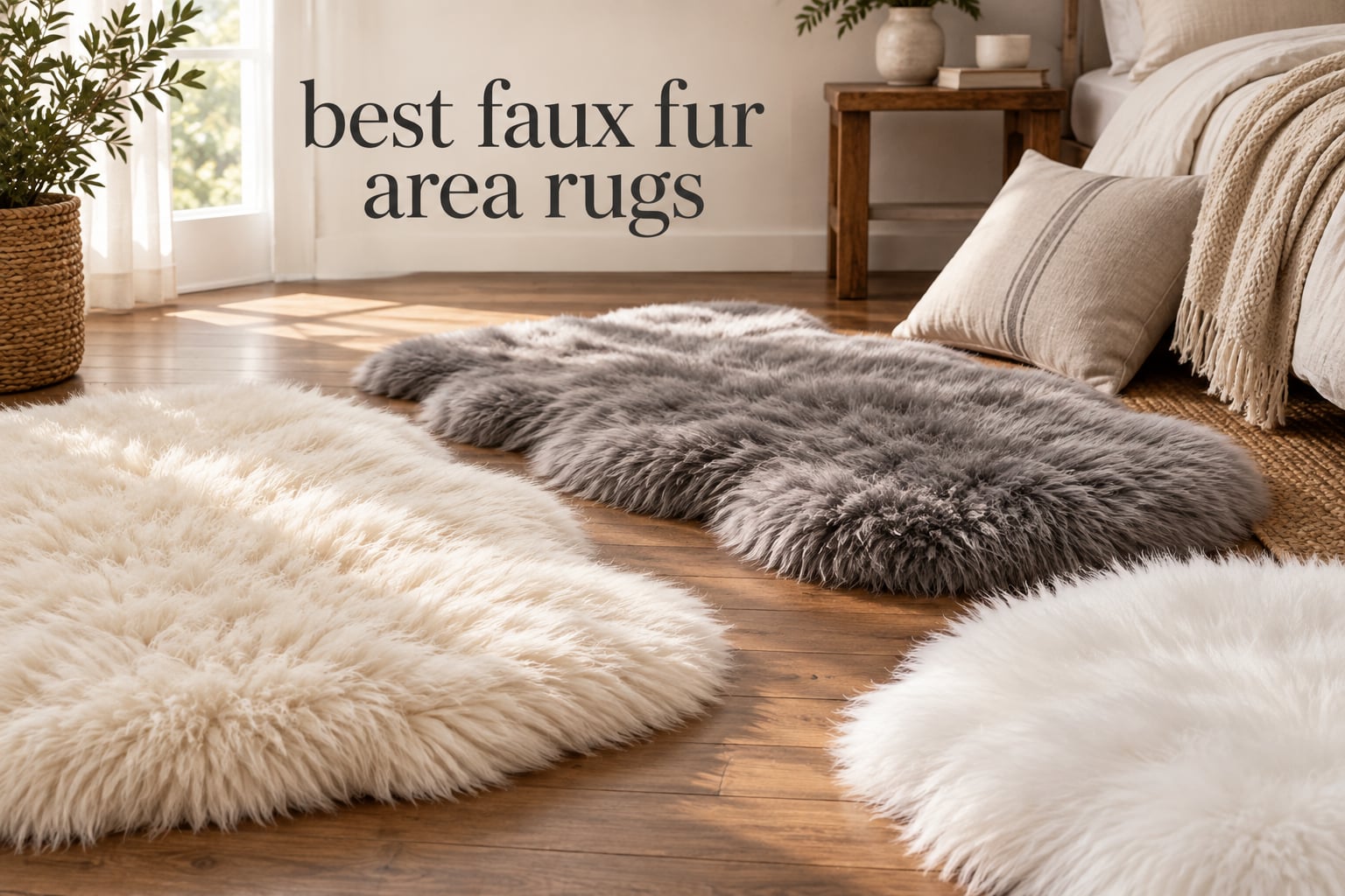 best faux fur area rugs