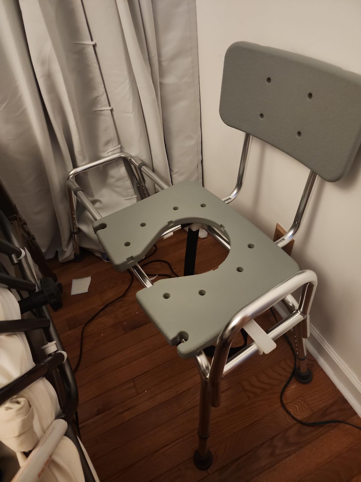 DMI Tub Transfer Bench and Shower Chair with Non Slip Aluminum Body, FSA Eligible, Adjustable Seat Height and Cut Out Access, Holds Weight up to 400 Lbs, Bath and Shower Safety, Transfer Bench customer photo 1