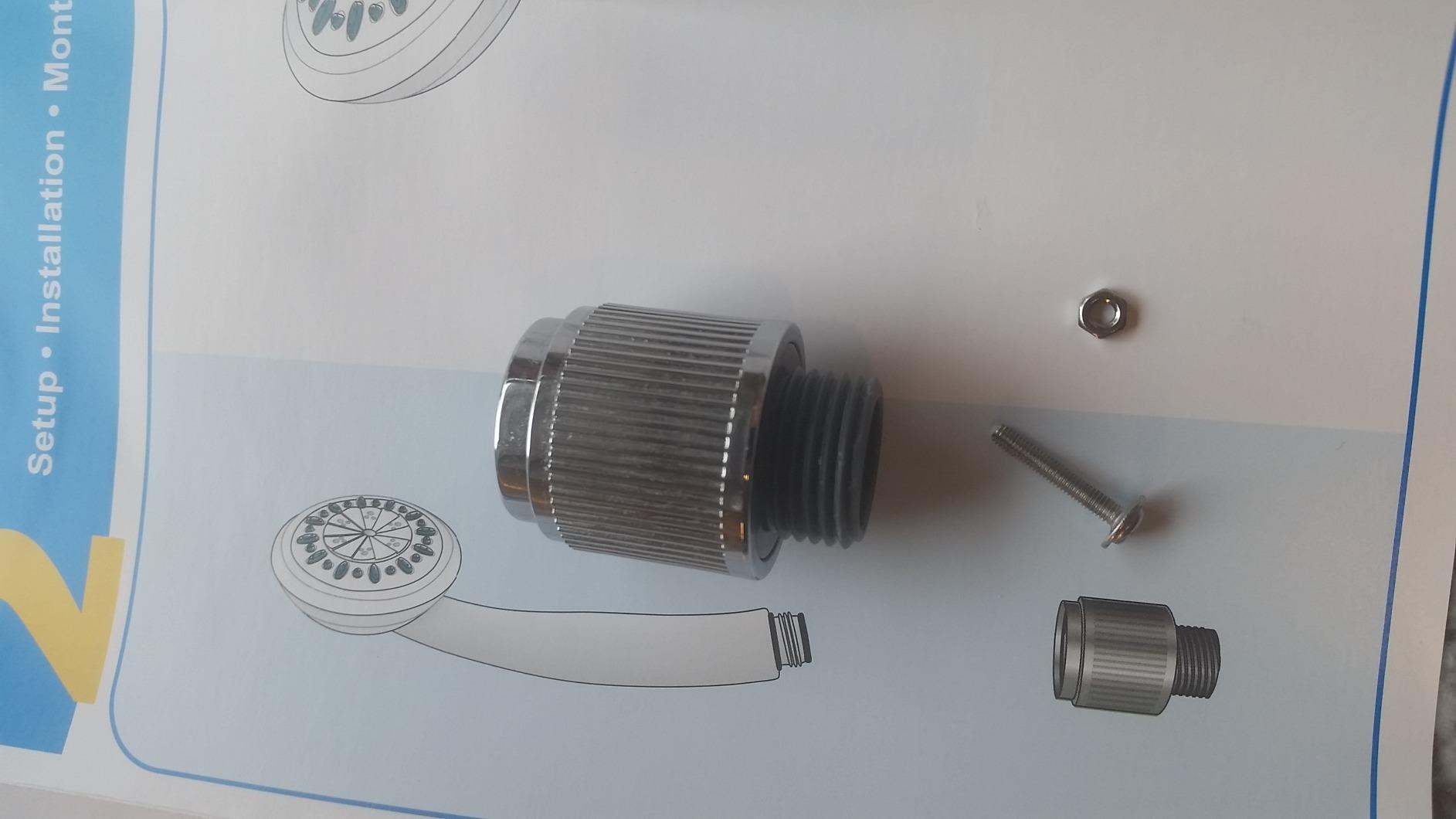 AquaSense 3-Setting Handheld Shower Head with Hose, Gray customer photo 2