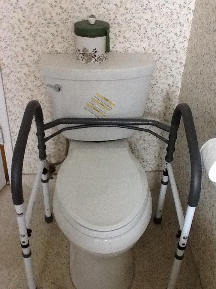 Carex Toilet Safety Rails, Adjustable and Detachable Toilet Safety Frame with Handles for Elderly, Handicap, or Disabled, Heavy-Duty Non-Slip Bathroom Grab Bar, with Padded Handles and Aluminum Frame customer photo 2