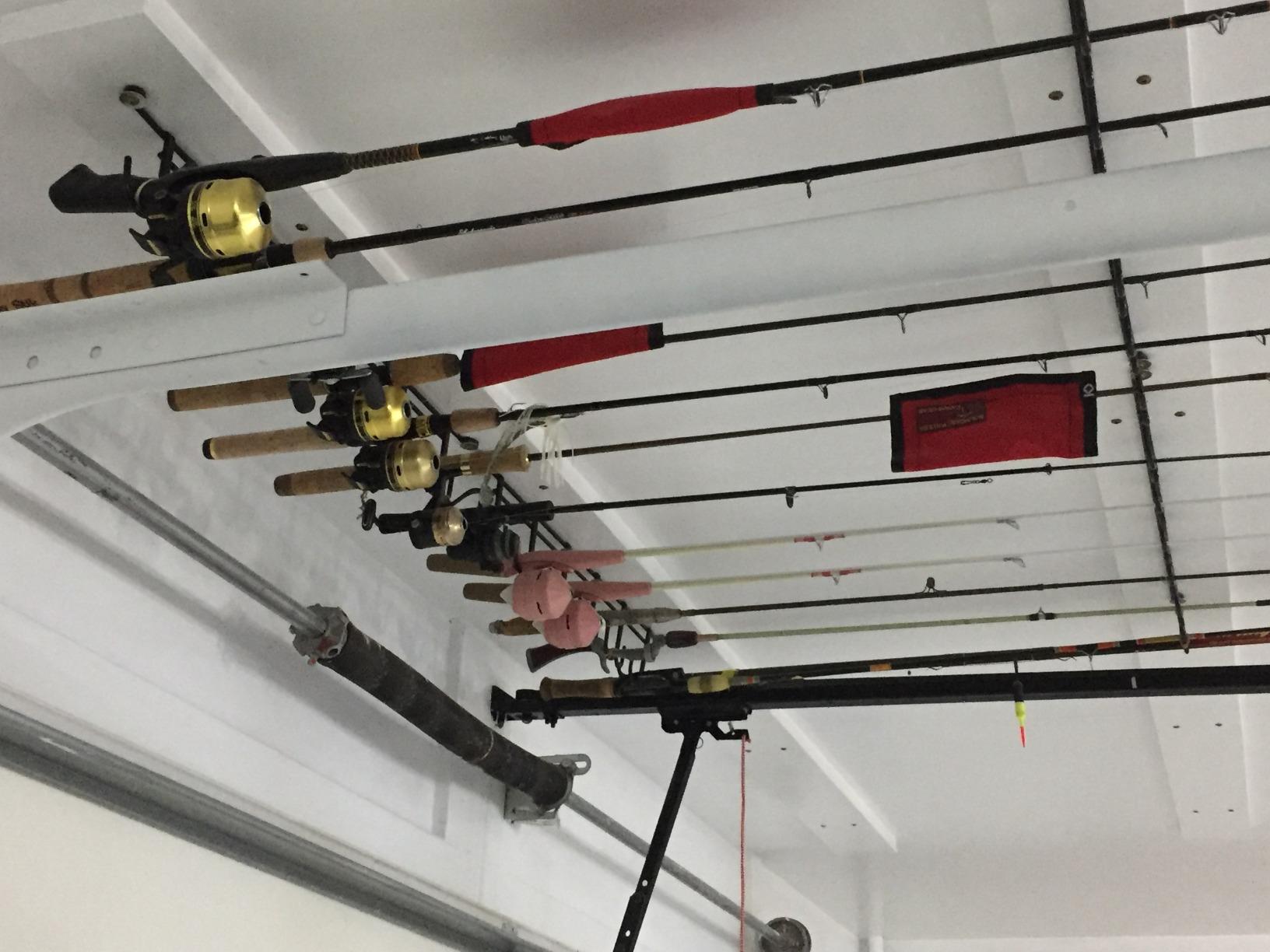 Rack'Em Fishing Rod Racks - Pole Holders - Mounted Storage Racks for Rods - Ceiling or Wall Mount for Poles in Garage, Boat customer photo 1