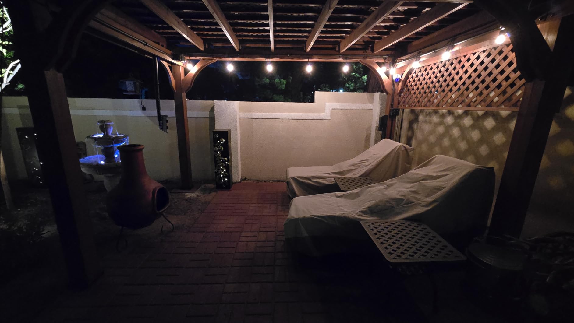 Backyard Discovery Beaumont 10' x 10' Traditional Cedar Wood Pergola Kit with Trellis Roof, All-Season Durability, High-Wind Rating, PowerPort, Shade for Outdoor Patio, Deck, Garden, and Entertaining customer photo 1