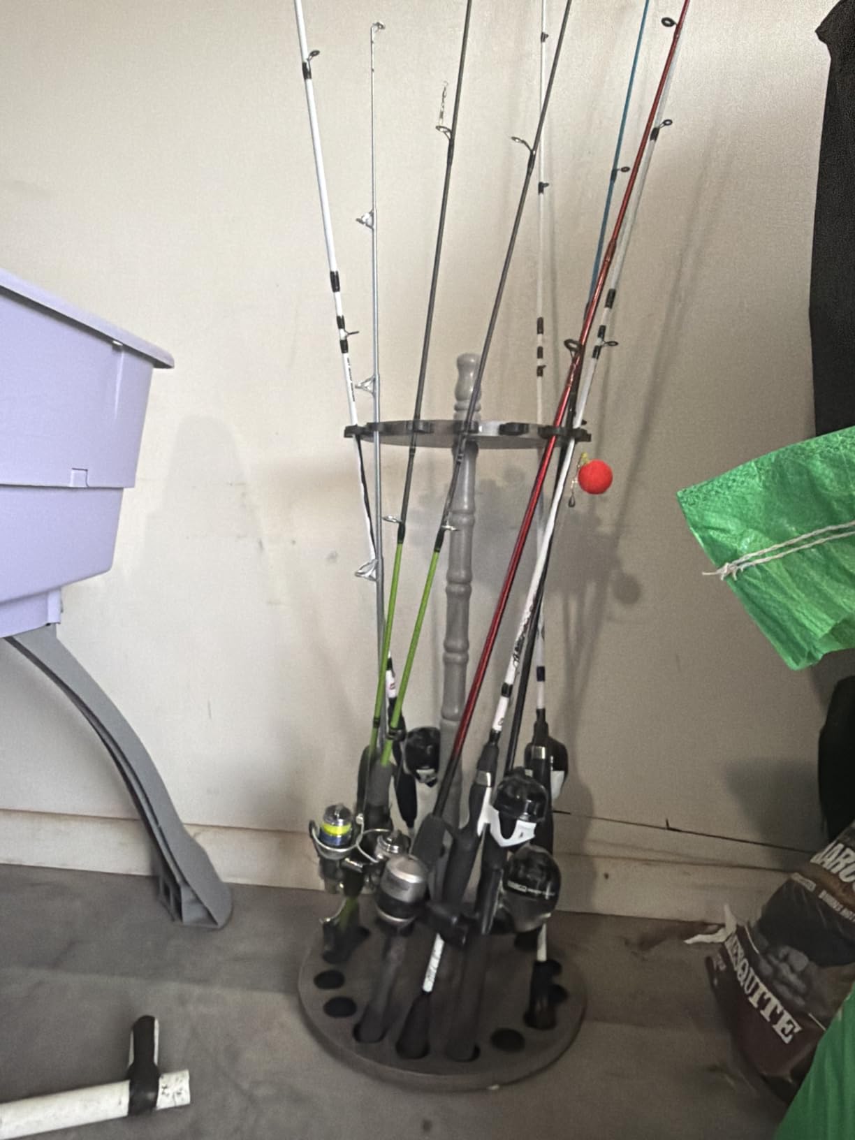 Rush Creek Creations 16-Rod Round Fishing Rod Holder for Garage, Tackle Box customer photo 2