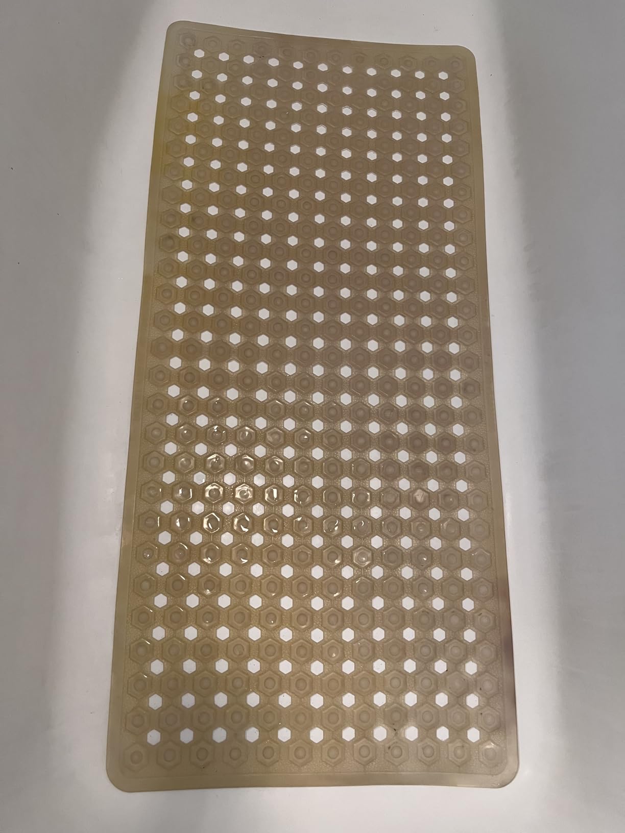 GORILLA GRIP Bath Tub Shower Mat, Bathtub Floor Liner, 35x16 Clear customer photo 1