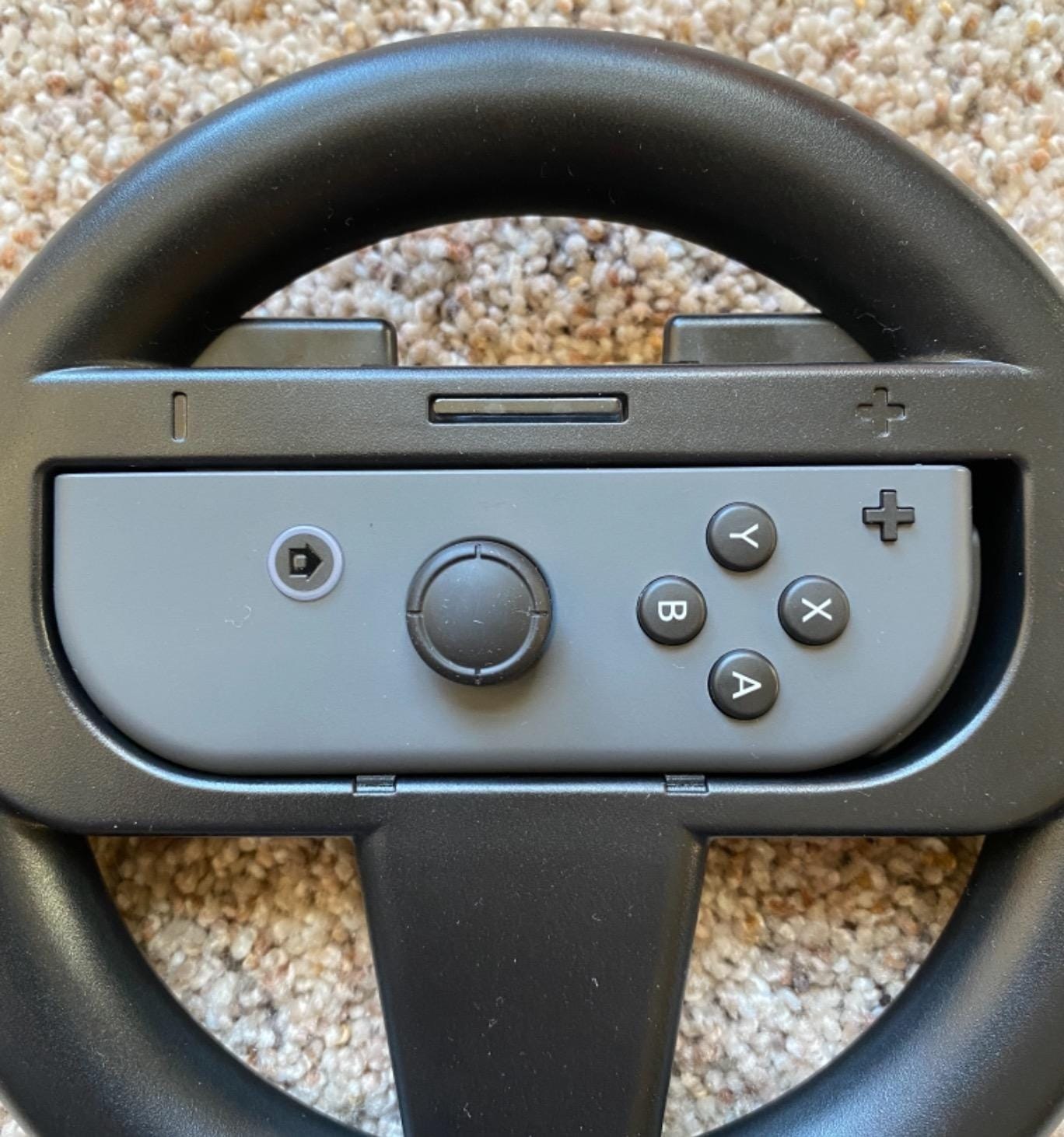 Orzly Steering Wheels for Nintendo Switch & OLED Console JoyCons, Racing Wheels for Mario Kart 8 Deluxe [Mariokart Switch Steering Wheel Joycon Controller Attachment Accessories]-TWIN PACK [2X Black] customer photo 1