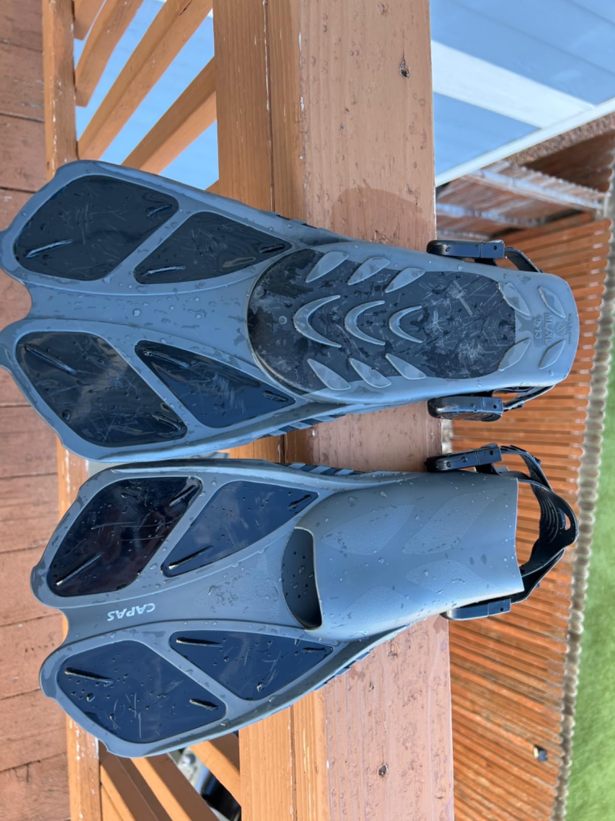 CAPAS Snorkel Fins, Travel Size Short Flippers for Snorkeling Swimming customer photo 2
