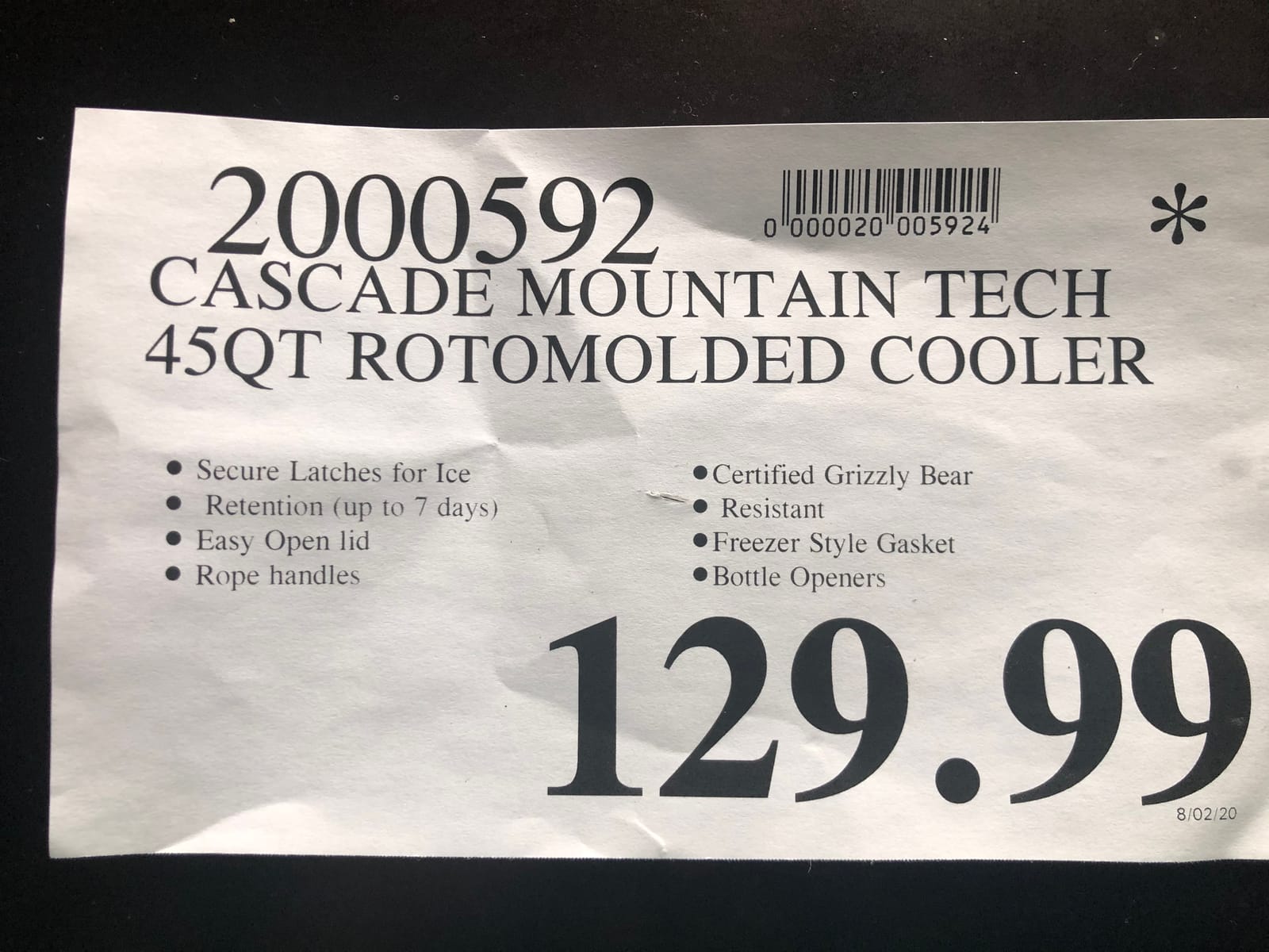 Cascade Mountain Tech Rotomolded Cooler - Heavy Duty for Camping, Fishing, Tailgating, Barbeques, and Outdoor Activities - 45 Quart , White customer photo 1