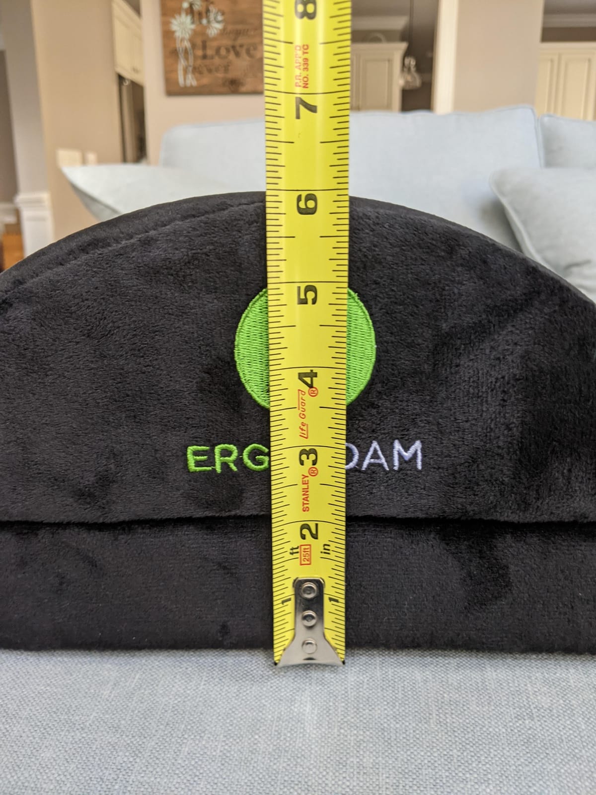 ErgoFoam Foot Rest for Under Desk at Work Adjustable - Chiropractor-Endorsed, High-Density Foam, Velvet (Black) customer photo 1