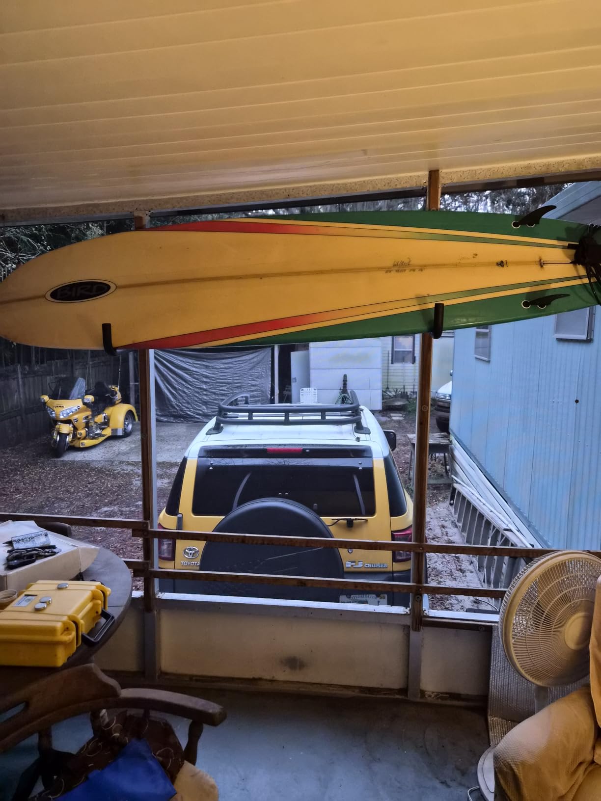 BPS SUP Wall Rack (Large) - Marine Grade Stainless Steel Soft Padding - Protection Board's Rail Home Garage - Easy Install Surf Board Wall Rack customer photo 1