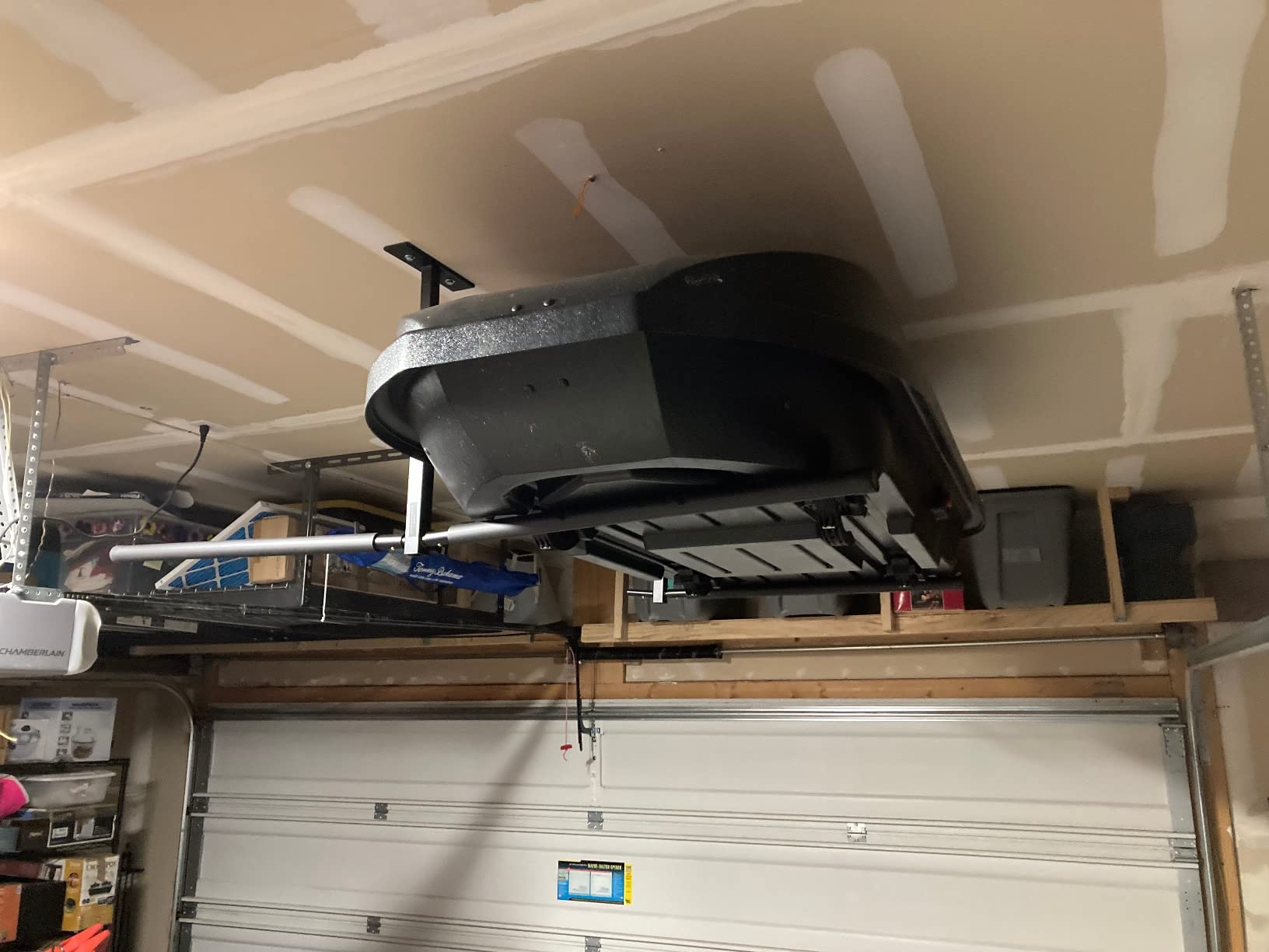StoreYourBoard Standup Paddle Board and Surfboard Garage Storage Rack - Adjustable Ceiling Mount Hanger for SUP Storage, Heavy Duty Overhead Paddleboard Organizer for Garage, Space Saving Rack customer photo 2